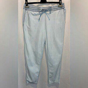 Woman Free Culture Tencel light blue joggers pants with elastic waist size small